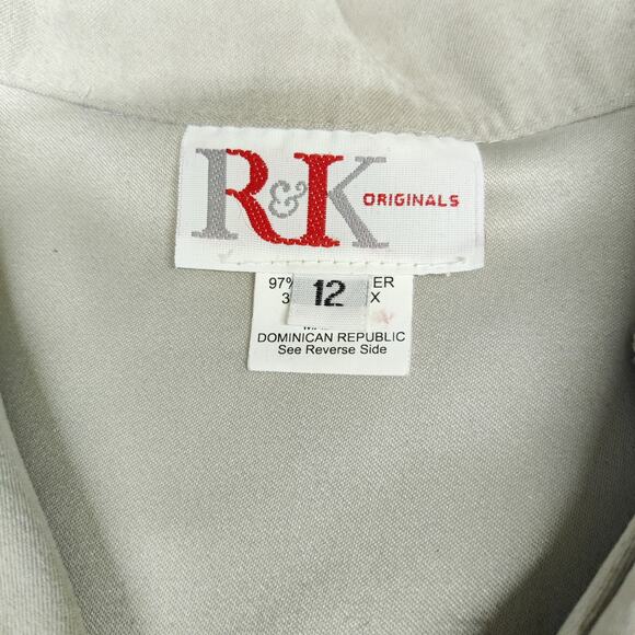 Vintage R&K Originals Faux Suede 90s Shirt Jacket Beige 12 Aztec Tribal Print - Picture 6 of 10
